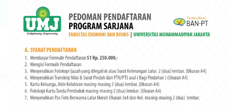 Pedoman Pendaftaran Program Sarjana, Fakultas Ekonomi Dan Bisnis ...